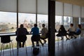 Tate Modern Art Gallery cafe interior view, tourists in London Royalty Free Stock Photo