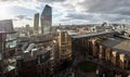 Tate modern viewing plattform panorama and tower cloudy day london