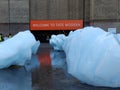 Tate Modern Ice Watch installation Royalty Free Stock Photo