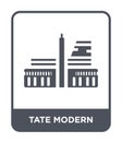 tate modern icon in trendy design style. tate modern icon isolated on white background. tate modern vector icon simple and modern