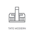 Tate modern linear icon. Modern outline Tate modern logo concept Royalty Free Stock Photo