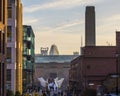 Tate Modern and the Millennium Bridge in London Royalty Free Stock Photo