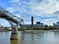 Tate Modern, Millennium Bridge and Thames view, London