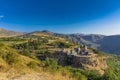 Panorama landscape mountains Tatev monastery Syunik Armenia landmark