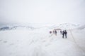 Snow corridor on Tateyama Kurobe Alpine Route, Japanese Alp Royalty Free Stock Photo