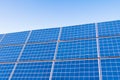 Solar power panels ,Photovoltaic modules for innovation green energy for life with blue sky background. Royalty Free Stock Photo