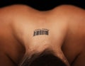 Tatoo on a female neck