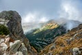 Aerial view from Kasprowy Wierch, Zakopane, National Park, Poland Royalty Free Stock Photo