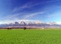 The Tatra Mountains & green field
