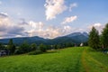 Tatra Mountains near town Zakopane and mountain Giewont. It is similar to a shape of the lying knight