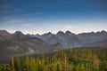 Tatra Mountains panorama in warm sunny summer day Royalty Free Stock Photo