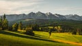Tatra Mountains, Poland. Panorama of a mountain landscape. Late summer, scenic mountain view Royalty Free Stock Photo
