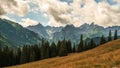 Tatra Mountains, Poland. Panorama of a mountain landscape. Late summer, scenic mountain view Royalty Free Stock Photo