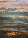 Tatra Mountains seen from Turbacz Royalty Free Stock Photo