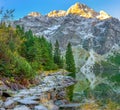 Tatra National Park, hiking trail around a mountain lake, hiking, Royalty Free Stock Photo