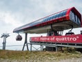 TATRANSKA LOMNICA, SLOVAKIA - AUGUST, 25, 2018: Modern cableway Royalty Free Stock Photo