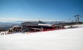 Stations of ski-lift chair in resort Tatranska Lomnica in High Tatras mountains, Slovakia