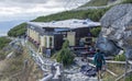 Tatranska Lomnica, Slovakia - October 20, 2019 : Alpine chalet Skalnata chata in High Tatras mountains. Mountain hut Royalty Free Stock Photo