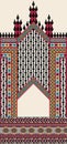 Tatreez pattern design with Palestinian traditional embroidery motif
