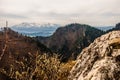 Tatry mountains and Pieniny mountains landscape in spring, Malopolska, Poland