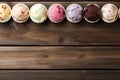 tatsy icecream different sorts Royalty Free Stock Photo