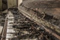 Tattered old abandoned piano 2 Royalty Free Stock Photo