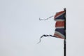 Tattered UK Union Jack flag