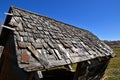 Old worn out and tattered shingles Royalty Free Stock Photo