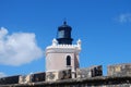 Tatterred Lighthouse at a Fort in Old San Juan Royalty Free Stock Photo