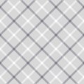 Tattersall check pattern simple in grey and white. Seamless textured background graphic for shirt, skirt.