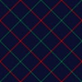 Tattersall Christmas plaid pattern vector. Seamless multicolored dark check background graphic for jacket, coat, skirt, shirt. Royalty Free Stock Photo