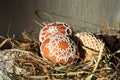 Tatting Easter eggs Royalty Free Stock Photo