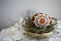 Tatting Easter eggs Royalty Free Stock Photo