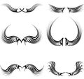 Tattoo black wings pack Royalty Free Stock Photo