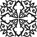 Stylized victorian gothic ornamental cross