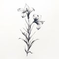 Delicate Lily Drawings: Hyperrealistic Minimalist Art With Tattoo Inspiration