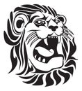 Tattoo design of lion, vintage engraving