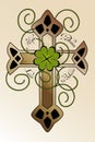 Tattoo design with Irish cross Royalty Free Stock Photo