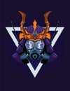 Tattoo Design of samurai gas mask Royalty Free Stock Photo