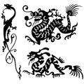 Tattoo of dragons. Royalty Free Stock Photo