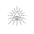 Tattoo eye in triangle Royalty Free Stock Photo