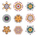 Tattoo Flower Mandala Doodle Vector Designs Royalty Free Stock Photo