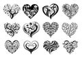 Tattoo hearts Royalty Free Stock Photo