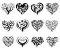 Tattoo hearts. Royalty Free Stock Photo