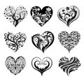 Tattoo hearts. Royalty Free Stock Photo