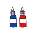 Tattoo ink bottle doodle icon