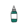 Tattoo ink bottle doodle icon, vector illustration