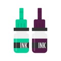 Tattoo ink for tattooing of clients skin set vector