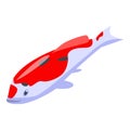 Tattoo koi carp icon, isometric style Royalty Free Stock Photo