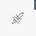 Tattoo, linear style sign for mobile concept and web design